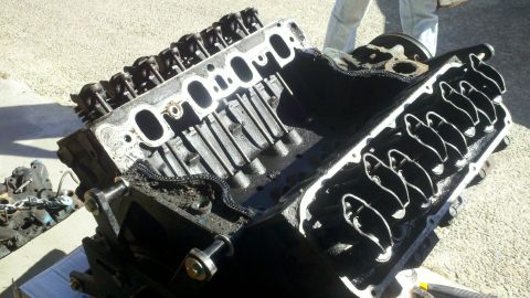 1978 Ford Bronco - Engine block assembly with valve train components exposed.