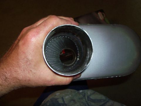 1979 Ford Ranchero - 3" Dynomax mufflers, inlet end.