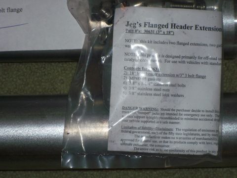 1979 Ford Ranchero - Jegs brand header collector extensions, 3" x 18"