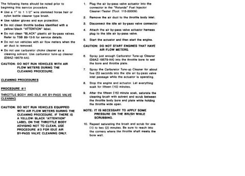1996 Ford Bronco - Idle Air Control (IAC) Sludge; Poor Idle TSB 91-10-9 for 89-91 Bronco & F Series & many others Page 3