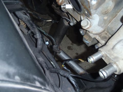 1978 Nissan 300ZX - Close-up view of engine bay components, including hoses and wiring, with no visible year identification.