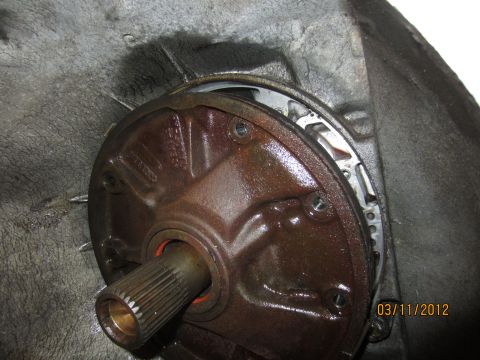1979 Ford Bronco - Transmission pump and housing detail, likely during a rebuild or repair process.