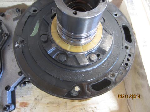 1979 Ford Bronco - Close-up of a transmission pump housing, showing internal components and a date stamp.