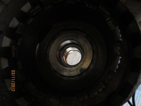 1979 Ford Bronco - Close-up view of the internal components of a transmission torque converter.