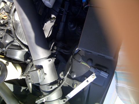 2000 Ford Crown Victoria - View of various engine components, including hoses and electrical connections.