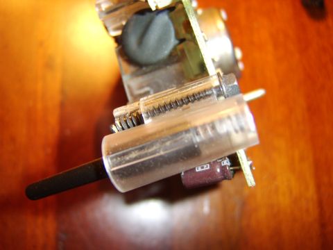 1996 Mercury Grand Marquis - Detail of an automotive instrument cluster component, showing internal mechanical and electrical parts.