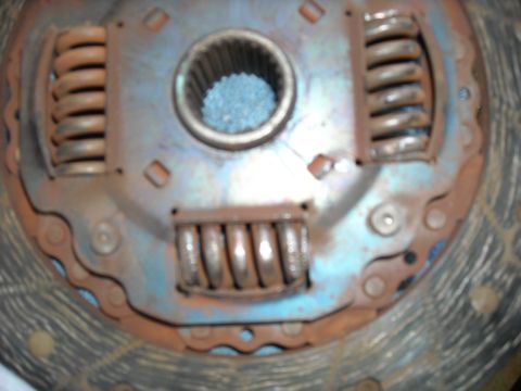1979 Ford F-150 - This is a close-up of a vehicle's clutch disc, showing its springs and splined hub.