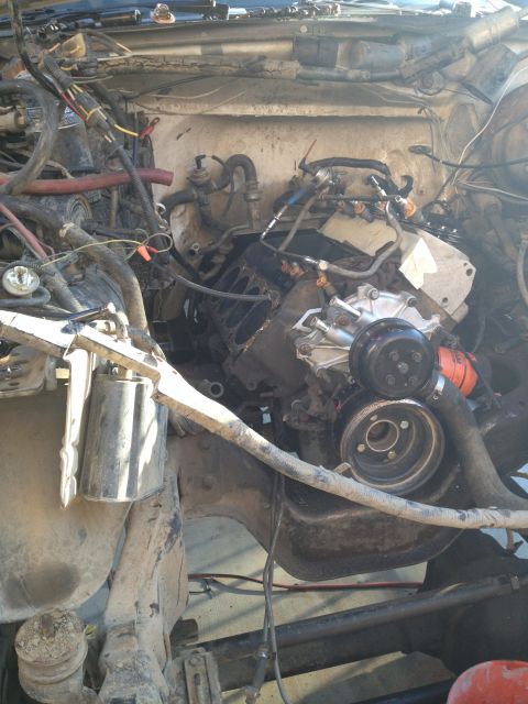 1992 Ford Bronco - Engine bay components and wiring are visible in this close-up view.