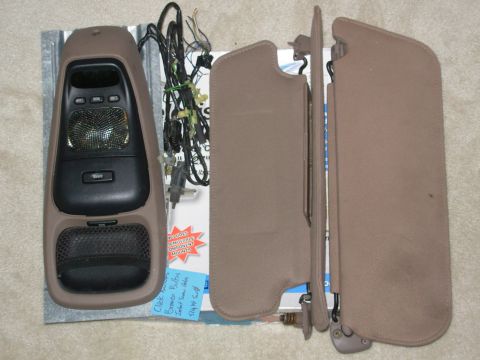 1983 Ford Bronco - Bronco Overhead Console Set IF THE IMAGE IS TOO SMALL, click it. Includes A-pillar wiring harness & the pigtail to splice into the dash har…