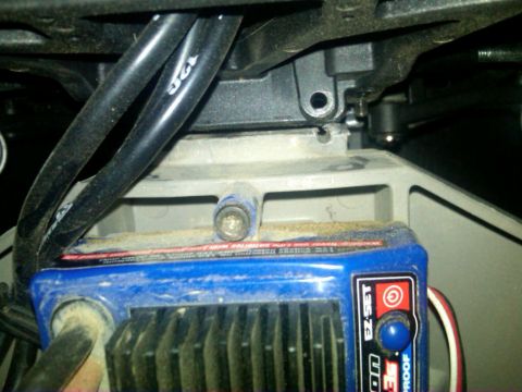 1986 Ford Bronco - Close-up of electronic components and wiring from a remote control vehicle.