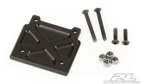 1986 Ford Bronco - A black metal mounting plate is shown with assorted bolts and nuts, likely for a vehicle component.