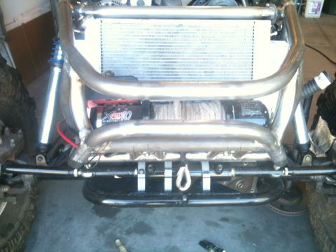 1966 Ford Bronco - Custom off-road buggy front end assembly with a winch mounted behind the radiator.
