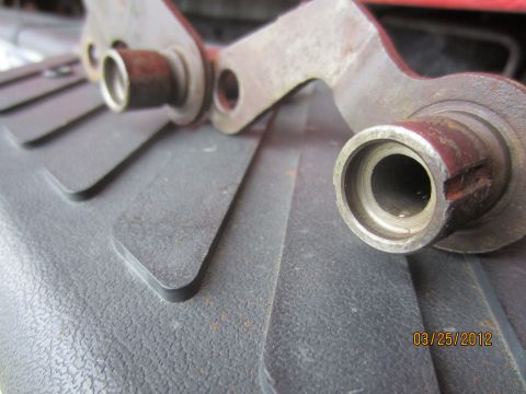 1979 Ford Bronco - Close-up of a metal transmission component, showing its mechanical details and texture.