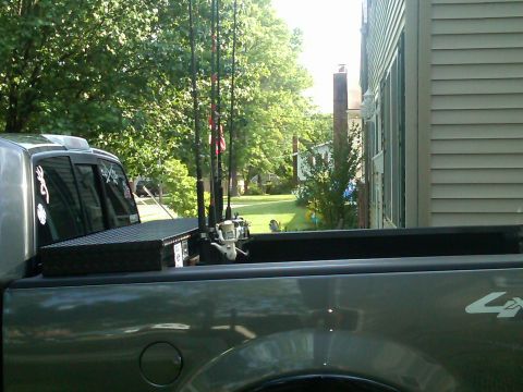 2008 Ford F-150 - Fishing gear is ready to go in the bed of this pickup truck.