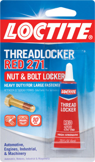 1990 Ford Bronco - Packaging for Loctite Threadlocker Red 271, a nut and bolt locker for heavy duty use.