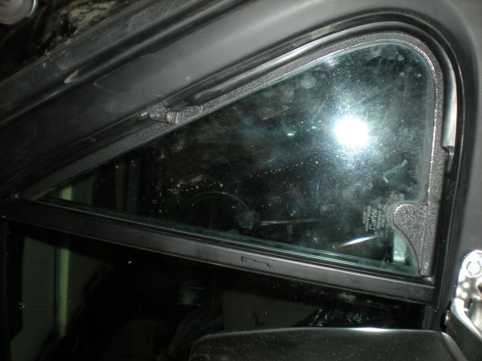 Interior window trim and glass of a vehicle