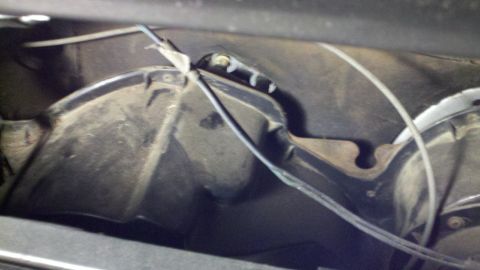 1978 Ford Bronco - This photo shows a section of ductwork and wiring inside a vehicle, not a 1978 Ford Bronco.