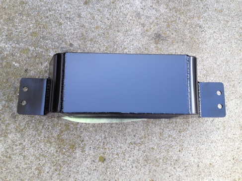 Black supercharger with two mounting brackets