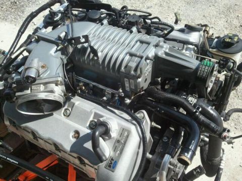 2004 Ford Crown Victoria - This is a supercharged V8 engine, likely from a Ford SVT vehicle, not a 2004 Ford Crown Victoria.