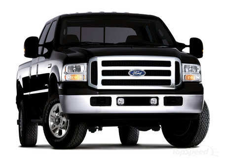 1993 Ford F-150 - Front view of a black Ford truck, a prominent chrome grille and headlights. The vehicle appears to be a later model than 1993.