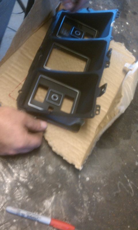 1978 Ford Bronco - Center console trim piece with openings for gauges or controls.