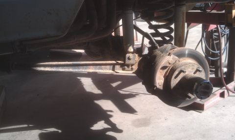 1978 Ford Bronco - Rear axle and suspension parts are visible in this close-up shot.