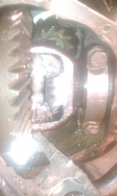1978 Ford Bronco - Internal view of a vehicle's differential, showing the meshing gears.