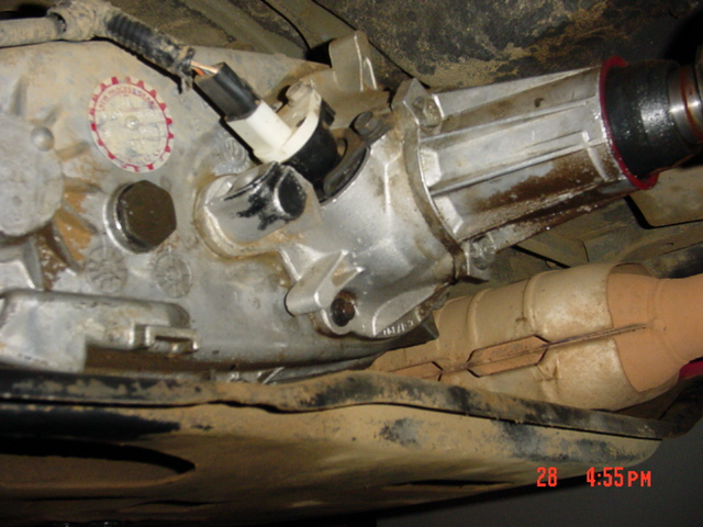 I don't have the proper tools to support the tranny, so I decided to tear down from the back to the front