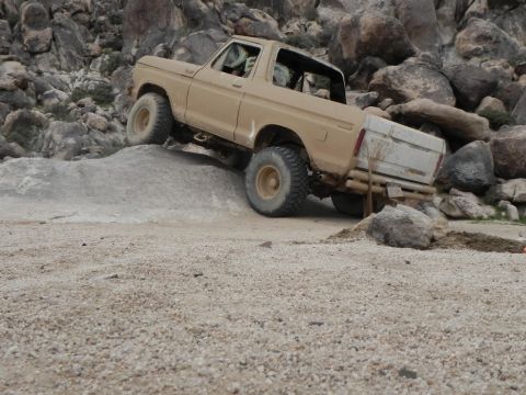 1978 Ford Bronco - This 1978 Ford Bronco navigates a challenging rocky incline in Johnson Valley.