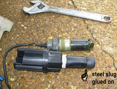 1997 Chevrolet Silverado 3500 - The new actuator is much larger outside, but for some reason, it's shorter inside, requiring this slug, which is included in the kit. The i…