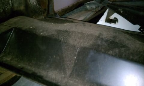 1969 Ford Mustang - Trunk floor pan, this is the hump that goes over the axle and down to the floor pans, brand new and welded in