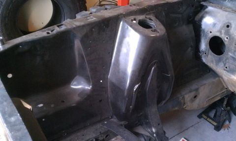 1969 Ford Mustang - Passenger side inner fenders. All three panels have been replaced.