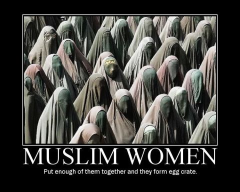 1978 Ford Bronco - A crowd of women in traditional Islamic attire, with text overlay creating a meme.