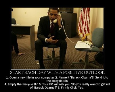 1978 Ford Bronco - A meme Barack Obama on a phone, with text about starting the day with a positive outlook.