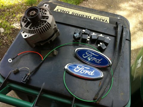 1992 Ford F-150 - Spoils of the day from getting the alternator...