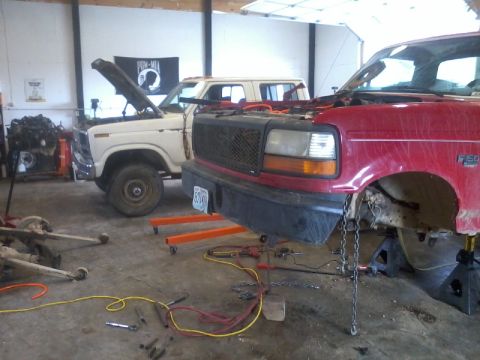 1995 Ford F-150 - pulled in the donor truck, in the end the TTB was put back into the donor, and resold.