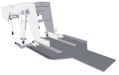 1986 Ford Bronco - This diagram shows a vehicle's chassis and suspension components, not a complete vehicle.