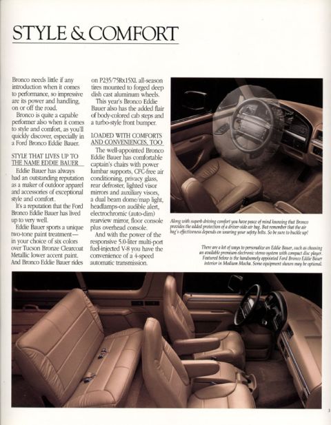 1996 Ford Bronco - 95 Bronco Dealer Brochure Page 3