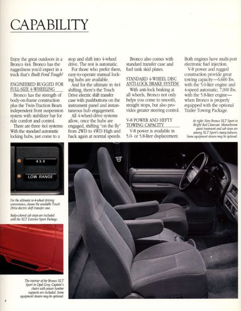 1996 Ford Bronco - 95 Bronco Dealer Brochure Page 4