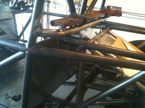 1966 Ford Bronco - The intricate metal framework of a custom-built buggy is shown in this detail shot.