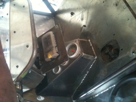 1966 Ford Bronco - Custom interior with gauges and a fuse box installed.