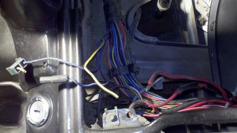 1978 Ford Bronco - A complex network of wires and connectors is visible, possibly related to the ignition system.