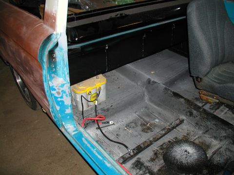 1960 Ford Ranchero - batterry will be installed behind seat