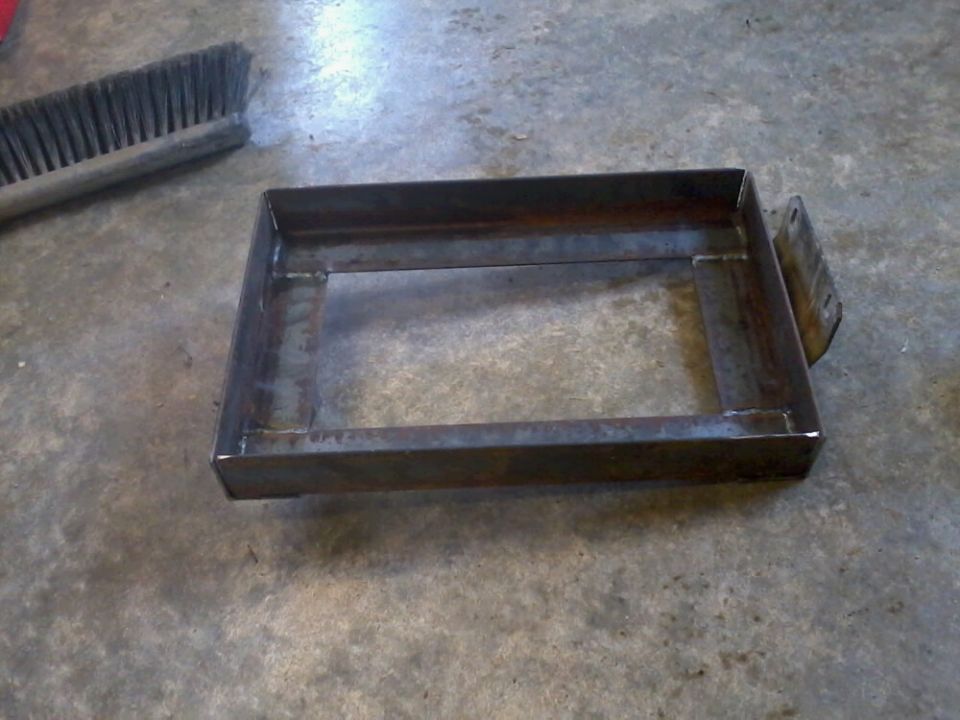 Dual battery tray with isolator, metal construction