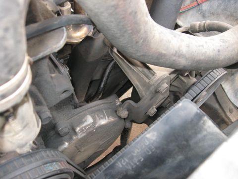 1981 Ford Bronco - Engine bay detail showing various mechanical parts and hoses.