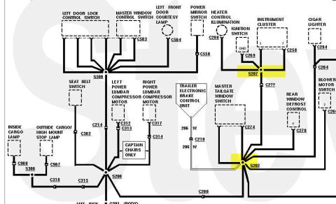 1992 Ford Bronco - Splice locations