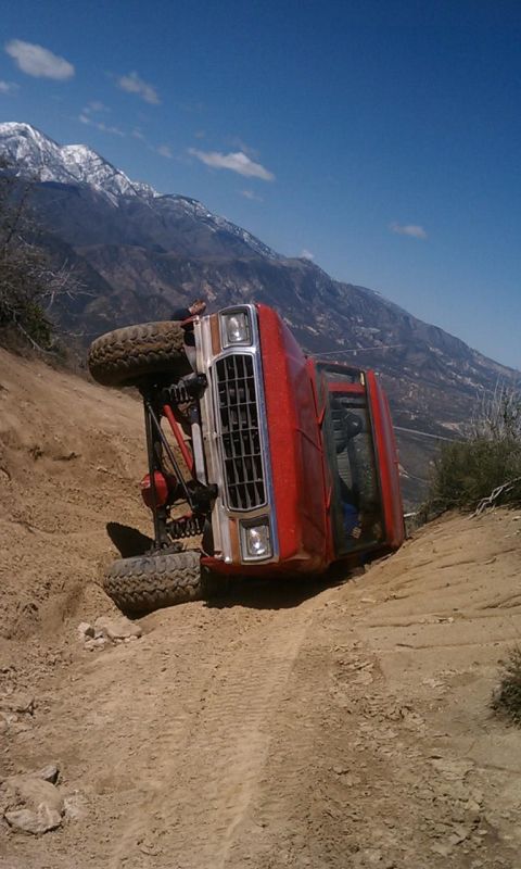 1978 Ford Bronco - This 1978 Ford Bronco is on its side after an off-road incident.