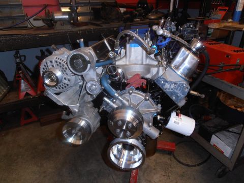 1990 Ford Bronco - Engine assembly with AFR branding, ready for installation or rebuild.