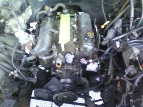 1989 Ford Bronco - Close-up view of a V8 engine in a vehicle's engine bay, with many hoses and wires visible.