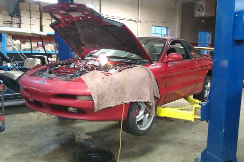 1996 Ford Probe - Halfway through the tear out.